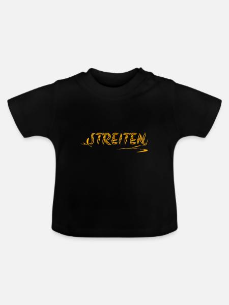 Streiten - Baby Bio-T-Shirt mit Rundhals - Schwarz