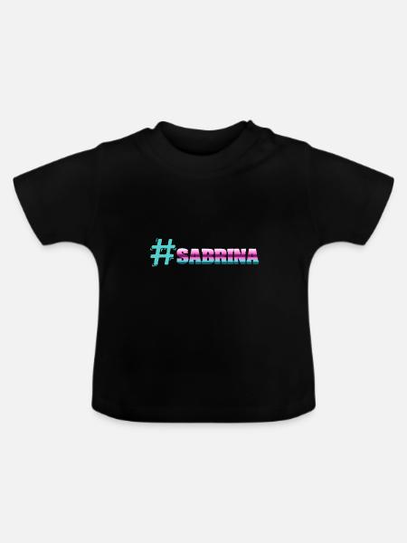 Sabrina - Baby Bio-T-Shirt mit Rundhals - Schwarz