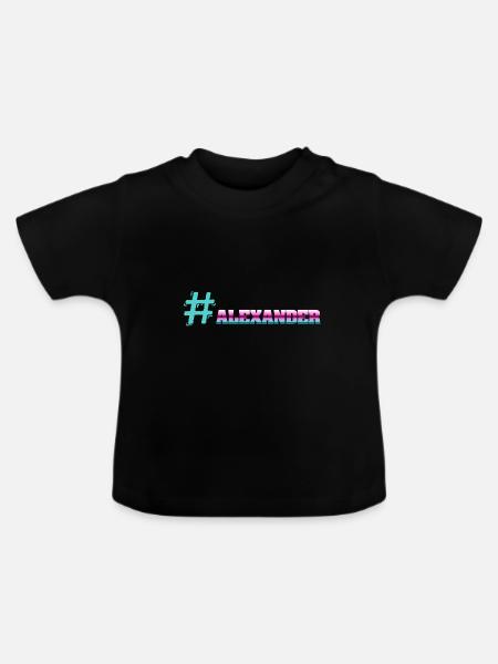 Geschenk für Alexander - Baby Bio-T-Shirt mit Rundhals - Schwarz
