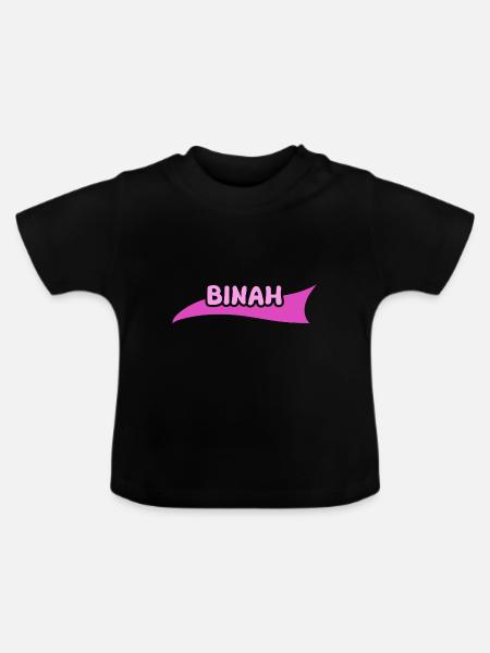 Vorname Binah - Baby Bio-T-Shirt mit Rundhals - Schwarz