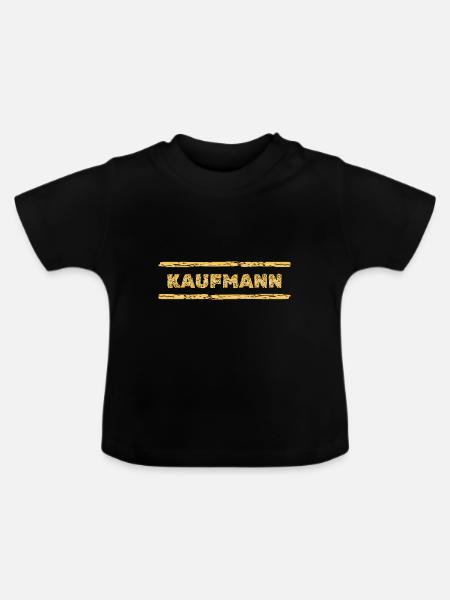 Beruf Kaufmann - Baby Bio-T-Shirt mit Rundhals - Schwarz