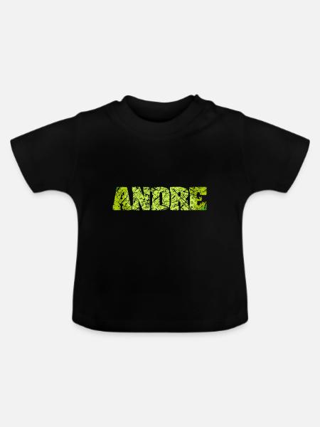 Andre - Baby Bio-T-Shirt mit Rundhals - Schwarz