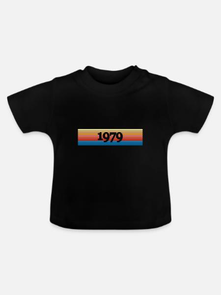 1979 1979 - Baby Bio-T-Shirt mit Rundhals - Schwarz