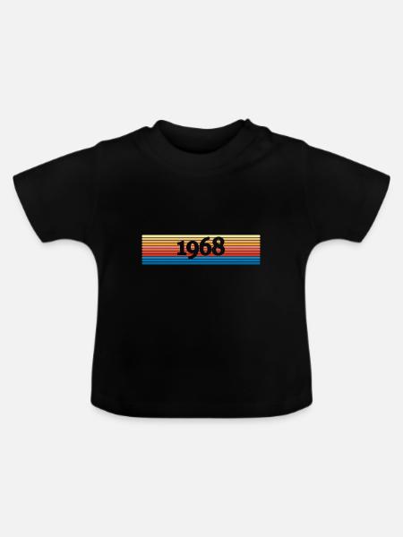 1968 1968 - Baby Bio-T-Shirt mit Rundhals - Schwarz