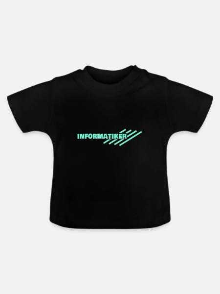 Informatiker - Baby Bio-T-Shirt mit Rundhals - Schwarz