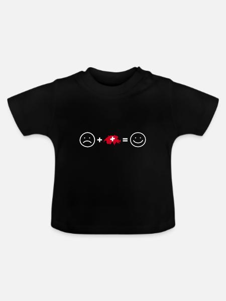 Schweiz Schweizerdeutsch Schweizer Südtirol - Baby Bio-T-Shirt mit Rundhals - Schwarz