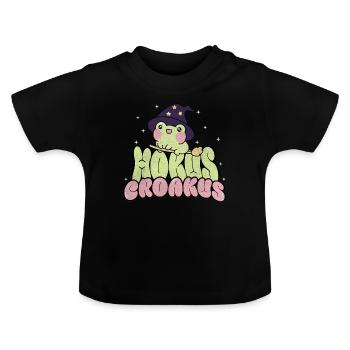 Hokus Croakus - Baby Organic T-Shirt with Round Neck - black - Front