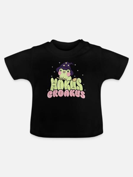 Hokus Croakus - Baby Organic T-Shirt with Round Neck - black