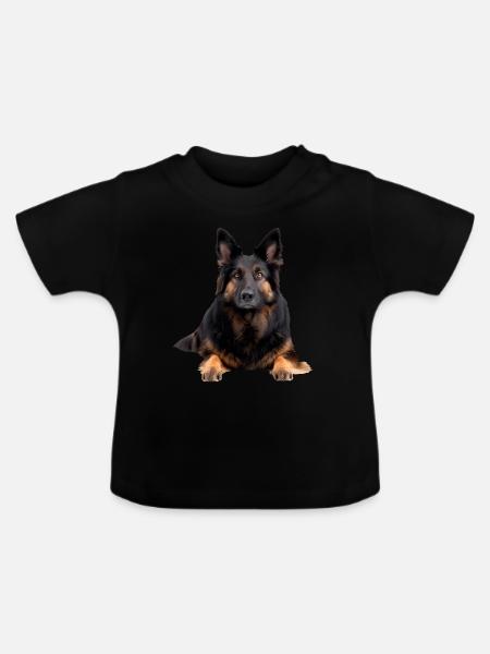 Belgium Sheperd - Baby Bio-T-Shirt mit Rundhals - Schwarz