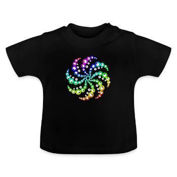 grain circle - Baby Organic T-Shirt with Round Neck - black - Front