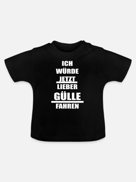 Güllefahrer - Baby Bio-T-Shirt mit Rundhals - Schwarz