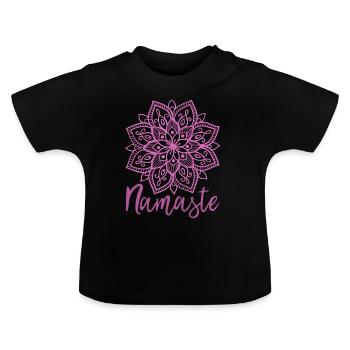 Namaste - T-shirt bio col rond Bébé - noir - Devant