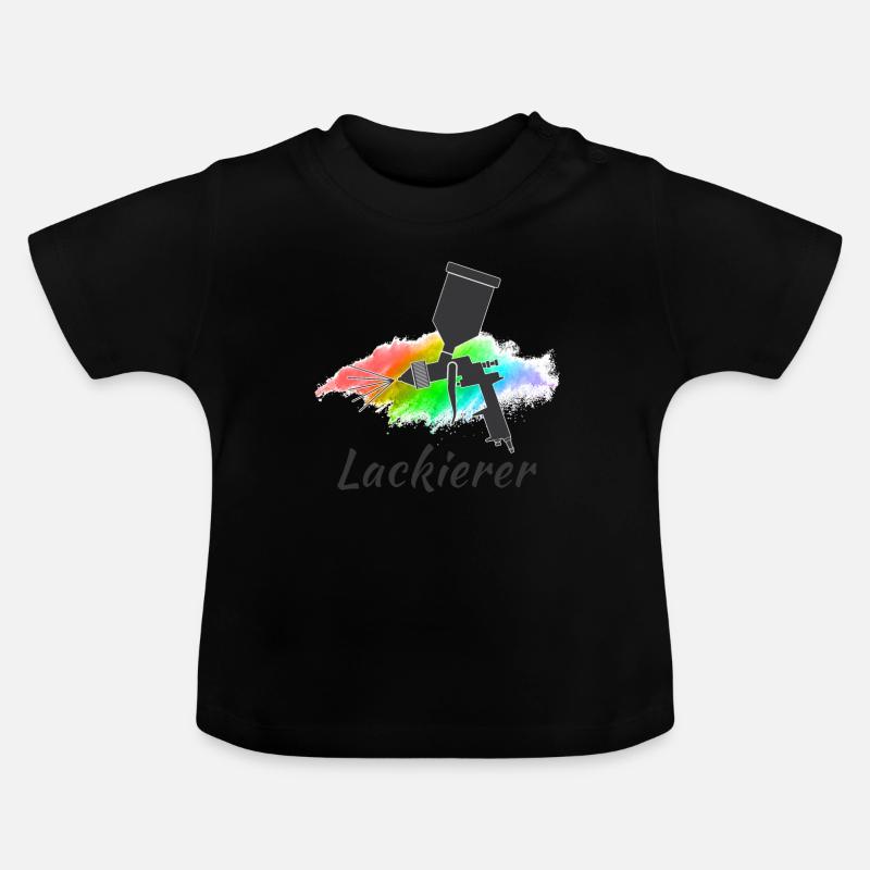 Peintres peintres - T-shirt bio col rond Bébé - noir