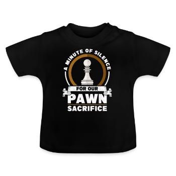 Chess Player Gift Pawn Sacrifice Chess Opening - T-shirt bio col rond Bébé - noir - Devant