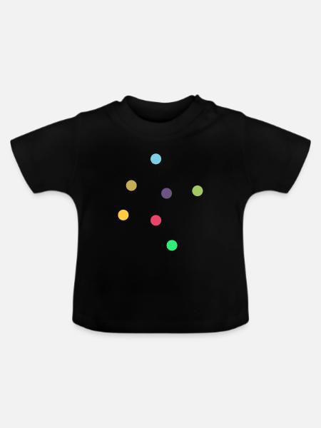 dots - Baby Bio-T-Shirt mit Rundhals - Schwarz