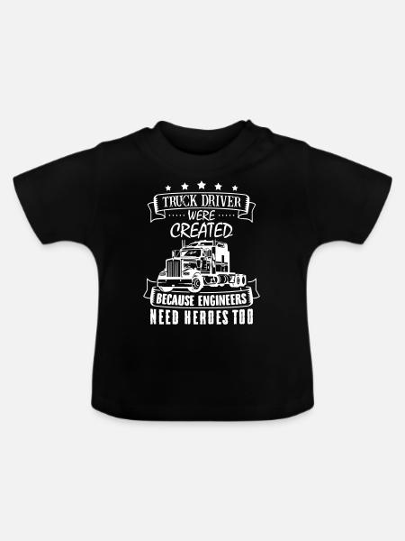 Trucker - Baby Bio-T-Shirt mit Rundhals - Schwarz