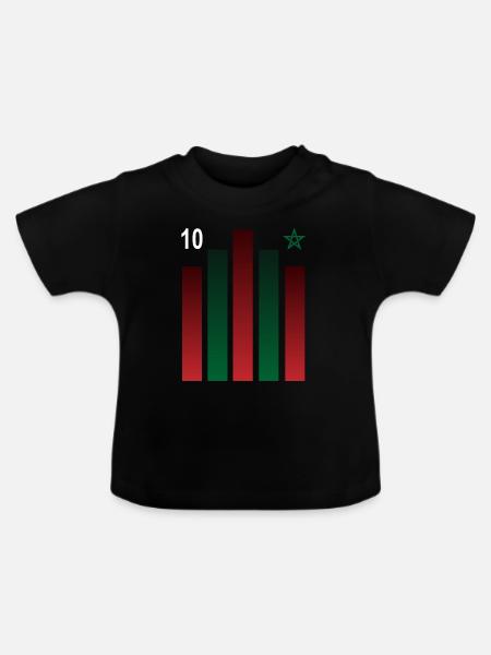 Marokko - Baby Bio-T-Shirt mit Rundhals - Schwarz