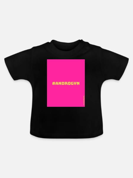 Androgyn - Baby Bio-T-Shirt mit Rundhals - Schwarz