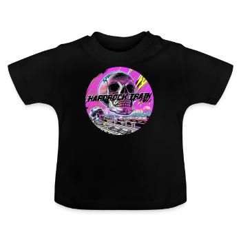 Hardrock Train Skulls - Baby Bio-T-Shirt mit Rundhals - Schwarz - Vorne