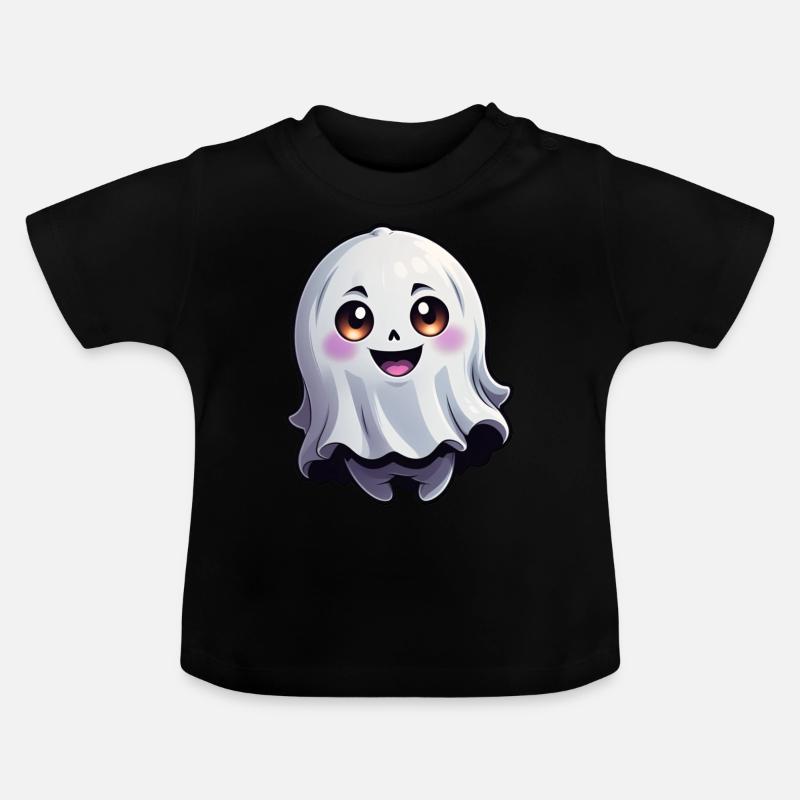 Joyeux Halloween Ghost Ghost - T-shirt bio col rond Bébé - noir