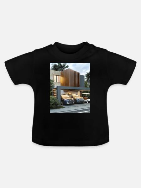 Haus - Baby Bio-T-Shirt mit Rundhals - Schwarz