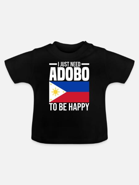 Philippinen Flagge - Baby Bio-T-Shirt mit Rundhals - Schwarz