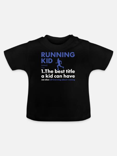 Sport Kid Running - Baby Bio-T-Shirt mit Rundhals - Schwarz