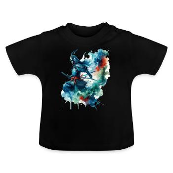 Samurai, Bushido, Traditionell - Baby Bio-T-Shirt mit Rundhals - Schwarz - Vorne