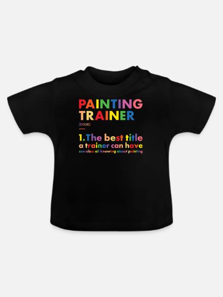 Painter Trainer Definition Painting - Baby Bio-T-Shirt mit Rundhals - Schwarz