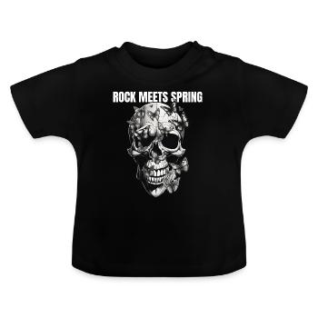Sensation printanière - T-shirt bio col rond Bébé - noir - Devant