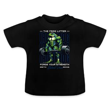 The Frog Lifter - Baby Bio-T-Shirt mit Rundhals - Schwarz - Vorne