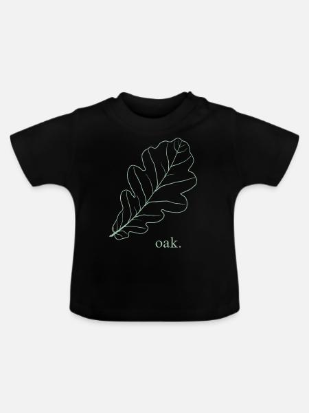 oak. - Baby Bio-T-Shirt mit Rundhals - Schwarz