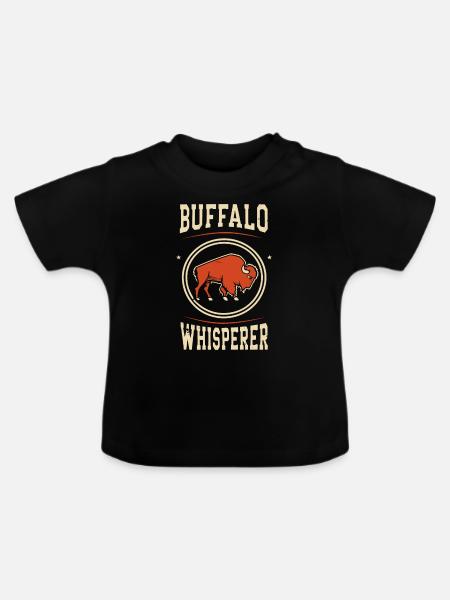 Buffalo Whisperer - Baby Bio-T-Shirt mit Rundhals - Schwarz