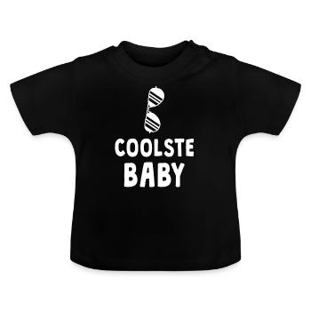Baby Geburt Sonnenbrille Cool Geschenkidee - Baby Bio-T-Shirt mit Rundhals - Schwarz - Vorne