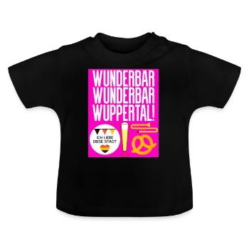 Wuppertal - Baby Bio-T-Shirt mit Rundhals - Schwarz - Vorne