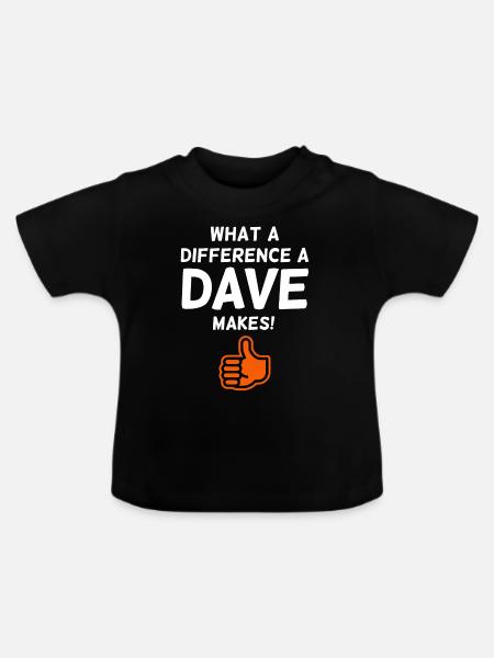Dave - Baby Bio-T-Shirt mit Rundhals - Schwarz