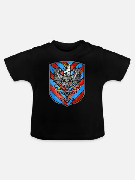Wappen Adler - Baby Bio-T-Shirt mit Rundhals - Schwarz