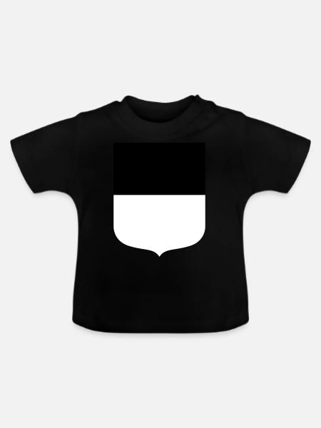 Ulm - Baby Bio-T-Shirt mit Rundhals - Schwarz
