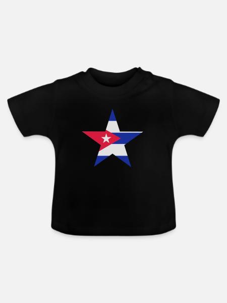 Cuban Sterne - Baby Bio-T-Shirt mit Rundhals - Schwarz