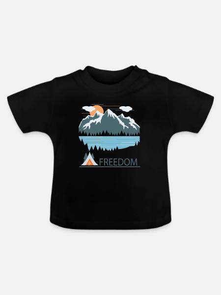 zelt - Baby Bio-T-Shirt mit Rundhals - Schwarz