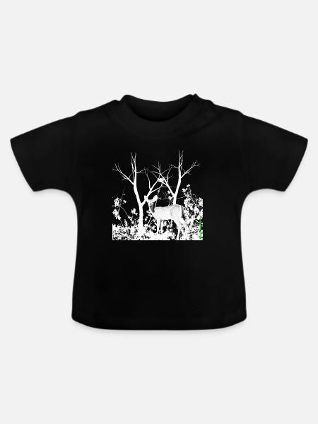 deer - Baby Bio-T-Shirt mit Rundhals - Schwarz