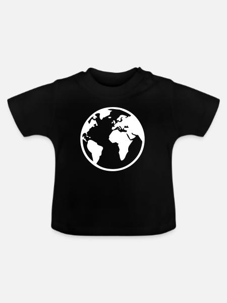 Erde - Baby Bio-T-Shirt mit Rundhals - Schwarz