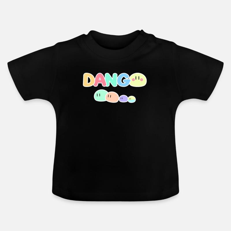 Dango Pastel Pop Illustration - Baby Bio-T-Shirt mit Rundhals - Schwarz