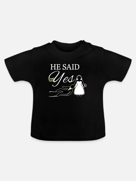 Junggeselle Junggesellin Hochzeitsfeier Party - Baby Bio-T-Shirt mit Rundhals - Schwarz