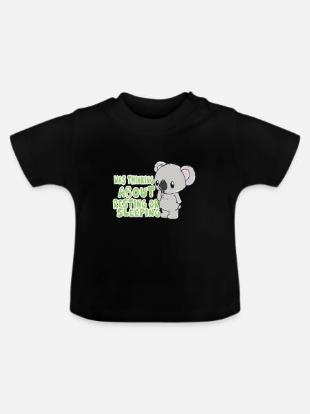 Koala - Baby Bio-T-Shirt mit Rundhals - Schwarz