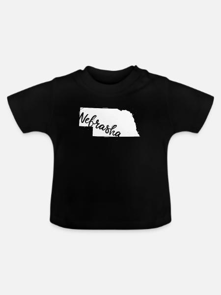 Nebraska - Baby Bio-T-Shirt mit Rundhals - Schwarz