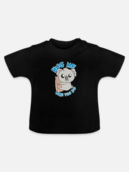 Koala - Baby Bio-T-Shirt mit Rundhals - Schwarz