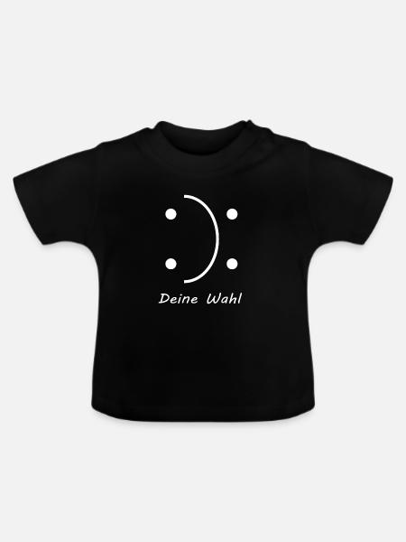 Motivation Lebensweisheit - Baby Bio-T-Shirt mit Rundhals - Schwarz