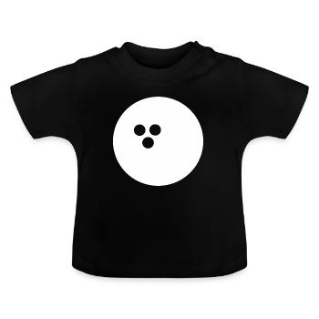 Boule de bowling, Bowling - T-shirt bio col rond Bébé - noir - Devant