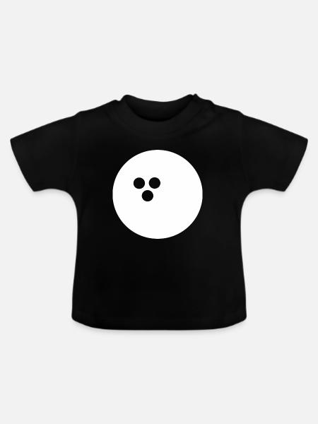 Bowlingkugel, Bowling - Baby Bio-T-Shirt mit Rundhals - Schwarz